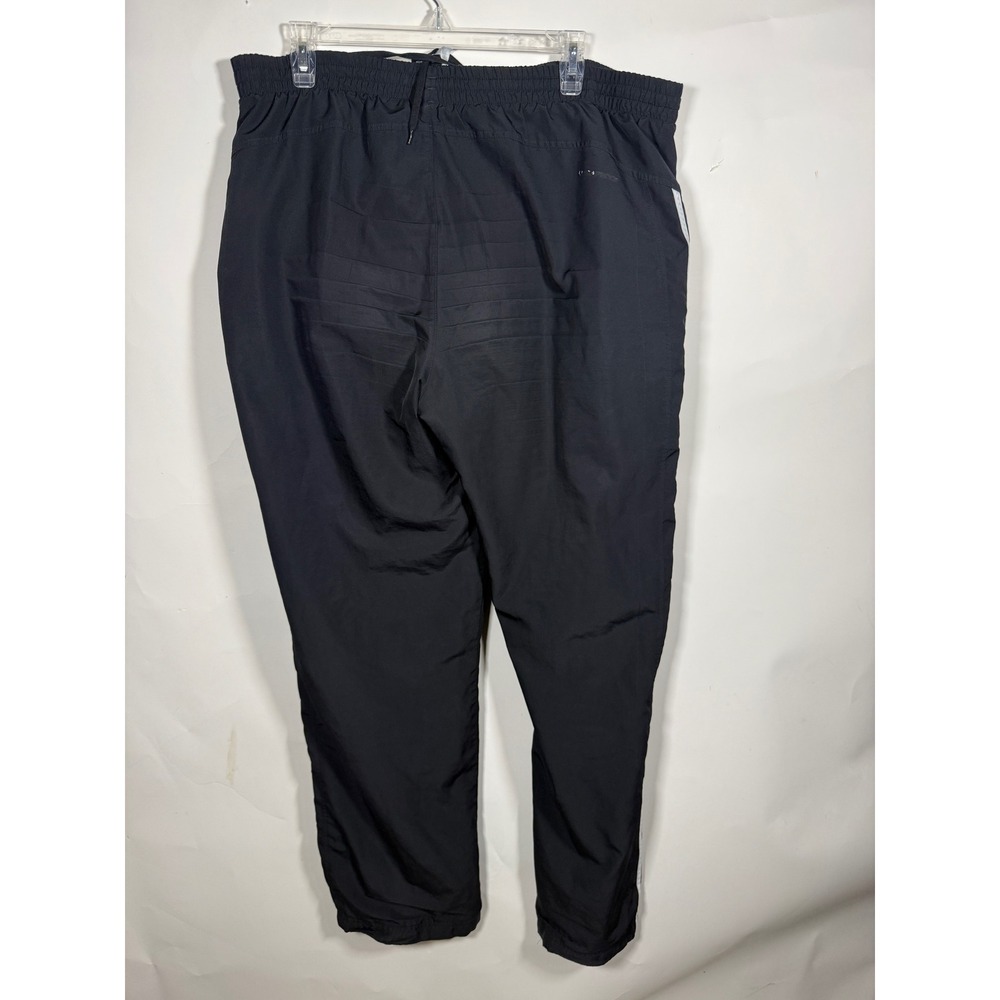 Adidas Mens Climalite Wind Pants Black White Stripe Zipper Cuff Size Large - Picture 4 of 8